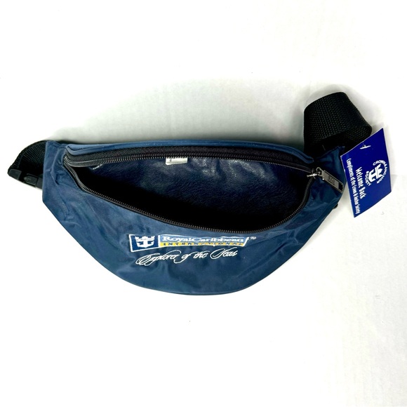 NWT 2000 Royal Caribbean Explorer of the Seas navy blue adjustable fanny pack - Picture 4 of 5